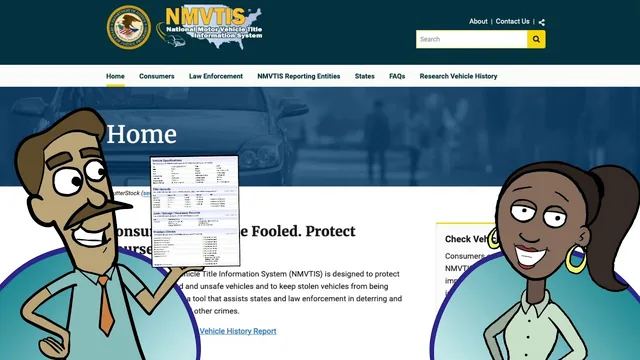 Title frame of the Vermont DMV's video about checking a vehicle's title history in the National Motor Vehicle Title Information System before buying.